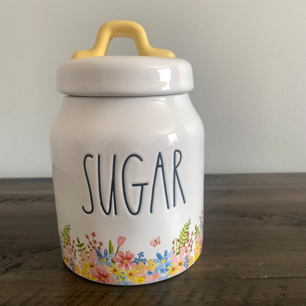 NEW RELEASE 2023 | Rae Dunn | Spring Floral 'SUGAR' Small Canister